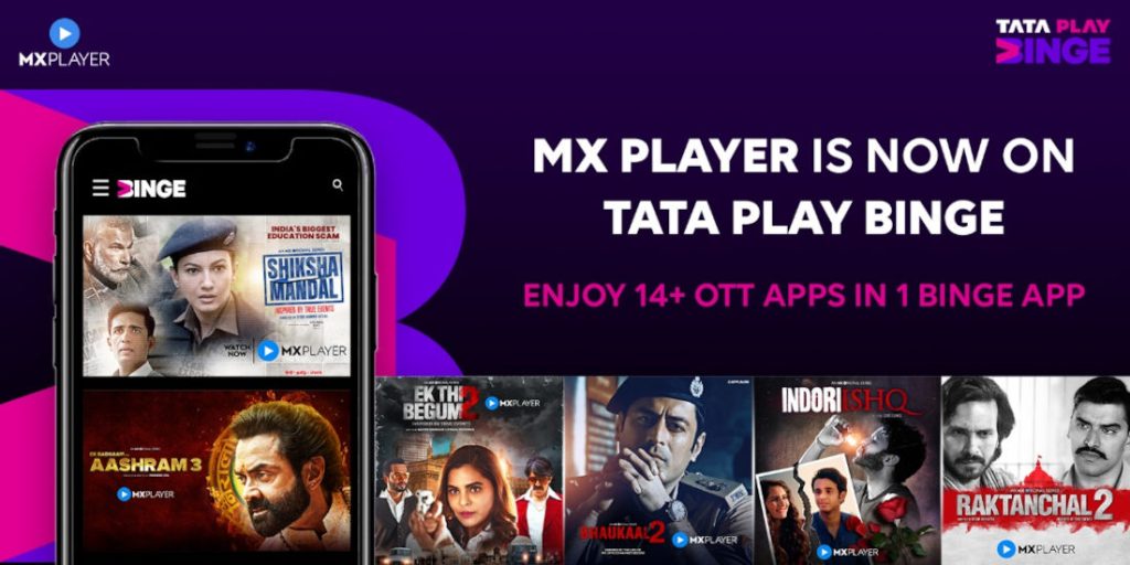 Tata Play Binge Adds MX Player Now Offers 17 OTT Apps